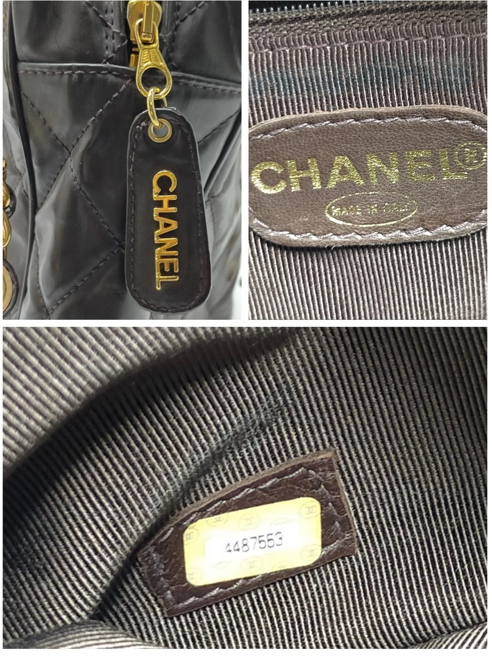 CHANEL Vintage Brown Quilted Lambskin Camera Bag Series 4 - Picture 9 of 16